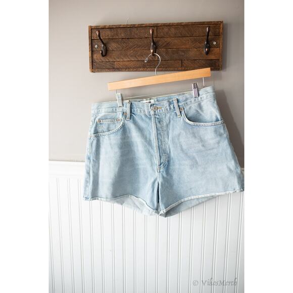 Agolde Dee Vintage High Rise Rolled Hem Shorts Size 32 - Picture 2 of 4